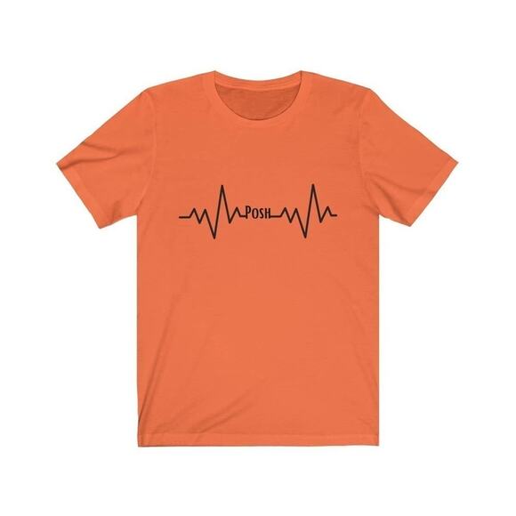 POSH Heartbeat Orange Graphic T-Shirt - Picture 3 of 4